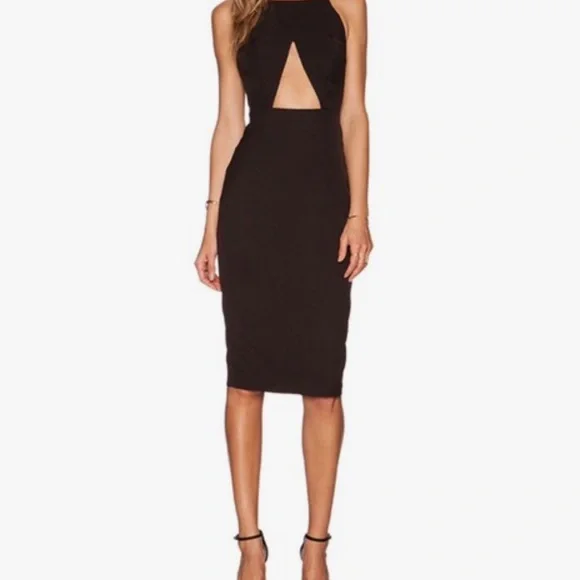 AQ/AQ Black Cut-Out Dress - Picture 1 of 2